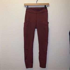 Lululemon Soft Sueded Red Leggings 6